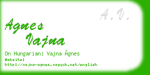 agnes vajna business card