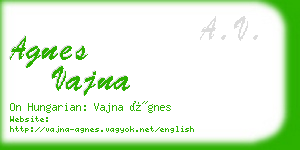 agnes vajna business card